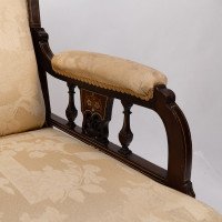 Stephen Webb for Collinson & Lock attributed. Late Victorian Inlaid Mahogany Armchair - Thumbnail 9