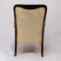 Stephen Webb for Collinson & Lock Attributed. Late Victorian Inlaid Mahogany Armchair - Thumbnail 17