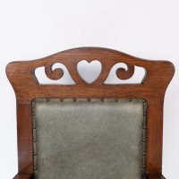 Heal and Son, attributed, Arts & Crafts Oak Six Legged Armchair - Thumbnail 8