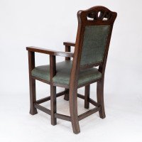 Heal and Son, attributed, Arts & Crafts Oak Six Legged Armchair - Thumbnail 19