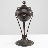 Birmingham Guild Handicraft Arts & Crafts Patinated Hand-hammered Brass Chalice - Thumbnail 4