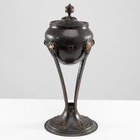 Birmingham Guild Handicraft Arts & Crafts Patinated Hand-hammered Brass Chalice - Thumbnail 5