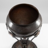 Birmingham Guild Handicraft Arts & Crafts Patinated Hand-hammered Brass Chalice - Thumbnail 14