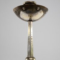 WMF Arts & Crafts Silver-plated Candlestick with Bowl Shaped Drip Tray & Base - Thumbnail 5