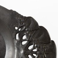 Urania. Art Nouveau Pewter Fruit Bowl with a Loop Handle Floral Decoration - Thumbnail 9