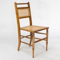 E. W. Godwin Attributed, a Set of Four Anglo-Japanese Cane Seat Chairs - Thumbnail 4