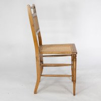 E. W. Godwin Attributed, a Set of Four Anglo-Japanese Cane Seat Chairs - Thumbnail 8