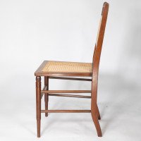 E. W. Godwin Attributed, a Set of Four Anglo-Japanese Cane Seat Chairs - Thumbnail 12