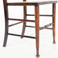 A Pair of Arts & Crafts Side Chairs with Stylised Tulip Cut-outs to the Back - Thumbnail 14