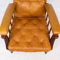 Philip Webb for Morris & Co., Aesthetic Movement Oak Reclining Armchair - Thumbnail 10