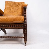 Philip Webb for Morris & Co., Aesthetic Movement Oak Reclining Armchair - Thumbnail 14