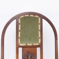 Liberty & Co attributed. An Arts & Crafts mahogany and inlaid armchair - Thumbnail 7