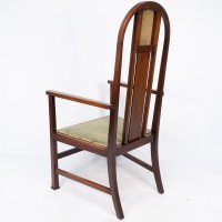 Liberty & Co attributed. An Arts & Crafts mahogany and inlaid armchair - Thumbnail 17