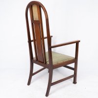 Liberty & Co attributed. An Arts & Crafts mahogany and inlaid armchair - Thumbnail 19