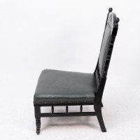 Gregory & Co., An Aesthetic Movement Nursing Chair with Stylized Carved Sunflower - Thumbnail 4