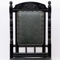 Gregory & Co., an Aesthetic Movement Nursing Chair with Stylized Carved Sunflower - Thumbnail 6