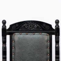 Gregory & Co., an Aesthetic Movement Nursing Chair with Stylized Carved Sunflower - Thumbnail 7