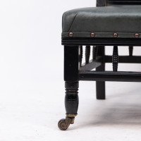 Gregory & Co., an Aesthetic Movement Nursing Chair with Stylized Carved Sunflower - Thumbnail 11