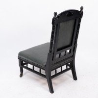 Gregory & Co., an Aesthetic Movement Nursing Chair with Stylized Carved Sunflower - Thumbnail 15