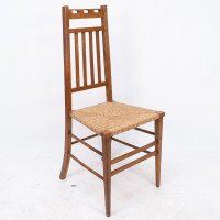 E. A. Taylor Attributed for Wylie & Lochhead, Pair of Arts & Crafts Side Chairs - Thumbnail 3