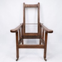 A Cotswold School Arts & Crafts Reclining Oak Armchair of Superior Quality - Thumbnail 2