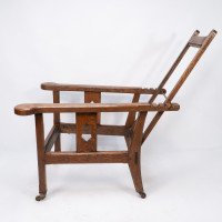 A Cotswold School Arts & Crafts Reclining Oak Armchair of Superior Quality - Thumbnail 6