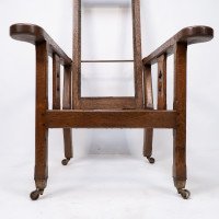 A Cotswold School Arts & Crafts Reclining Oak Armchair of Superior Quality - Thumbnail 14