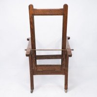 A Cotswold School Arts & Crafts Reclining Oak Armchair of Superior Quality - Thumbnail 18