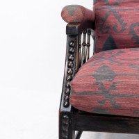 Philip Webb for Morris & Co., Aesthetic Ebonised Walnut Reclining Armchair - Thumbnail 10