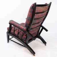 Philip Webb for Morris & Co., Aesthetic Ebonised Walnut Reclining Armchair - Thumbnail 18
