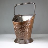 Townshend's Birmingham (stamped). Impressive Arts & Crafts Copper Coal Bucket - Thumbnail 5