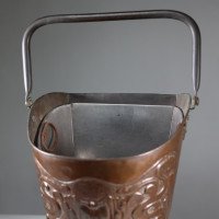 Townshend's Birmingham (stamped). Impressive Arts & Crafts Copper Coal Bucket - Thumbnail 10