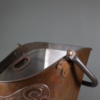 Townshend's Birmingham (stamped). Impressive Arts & Crafts Copper Coal Bucket - Thumbnail 11