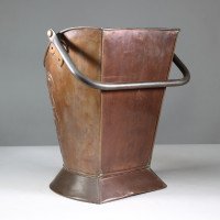 Townshend's Birmingham (stamped). Impressive Arts & Crafts Copper Coal Bucket - Thumbnail 16