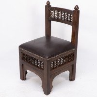 Liberty & Co., Two Moorish Side or Childs Chair with Mashrabiya Turned Details - Thumbnail 5
