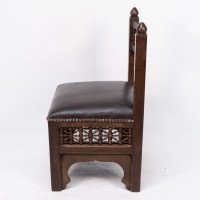Liberty & Co., Two Moorish Side or Childs Chair with Mashrabiya Turned Details - Thumbnail 6