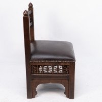 Liberty & Co., Two Moorish Side or Childs Chair with Mashrabiya Turned Details - Thumbnail 7