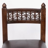 Liberty & Co., Two Moorish Side or Childs Chair with Mashrabiya Turned Details - Thumbnail 8