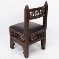 Liberty & Co., Two Moorish Side or Childs Chair with Mashrabiya Turned Details - Thumbnail 11