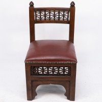 Liberty & Co., Two Moorish Side or Childs Chair with Mashrabiya Turned Details - Thumbnail 13