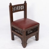 Liberty & Co., Two Moorish Side or Childs Chair with Mashrabiya Turned Details - Thumbnail 12