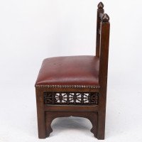 Liberty & Co., Moorish Side or Childs Chair with Mashrabiya Turned Details - Thumbnail 4