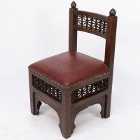 Liberty & Co., Moorish Side or Childs Chair with Mashrabiya Turned Details - Thumbnail 3
