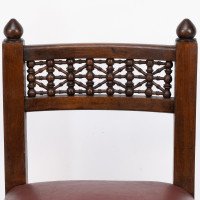 Liberty & Co., Two Moorish Side or Childs Chair with Mashrabiya Turned Details - Thumbnail 17