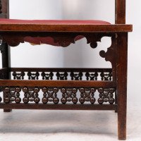 Liberty & Co., Moorish Walnut Armchair with Mashrabiya Turned Details Throughout - Thumbnail 14