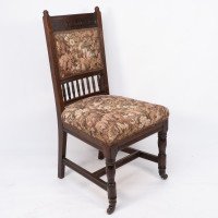 E. W. Godwin Attributed, a Set of Four Aesthetic Movement Oak Dining Chairs - Thumbnail 3