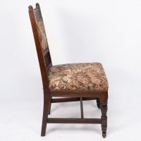 E. W. Godwin Attributed, a Set of Four Aesthetic Movement Oak Dining Chairs - Thumbnail 7