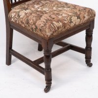 E. W. Godwin Attributed, a Set of Four Aesthetic Movement Oak Dining Chairs - Thumbnail 10