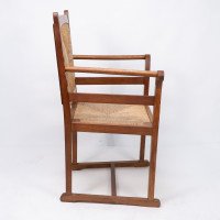 Pair of Arts & Crafts Oak Elbow Chairs, in the Manner of George Walton - Thumbnail 7