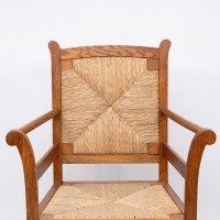 Pair of Arts & Crafts Oak Elbow Chairs, in the Manner of George Walton - Thumbnail 8